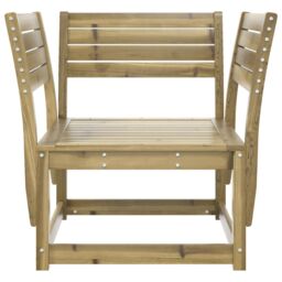 Berkfield Home Garden Chair Impregnated Wood Pine in Brown - thumbnail 4