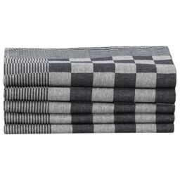 Berkfield Home 10 Piece Towel Set Black & White Cotton - thumbnail 5