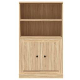 Berkfield Home Highboard Sonoma Oak 60x35.5x103.5 cm Engineered Wood in Light Tan - thumbnail 6