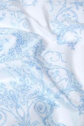 Homescapes French Toile Patterned Duvet Cover Set in Blue - Size: Single - thumbnail 2
