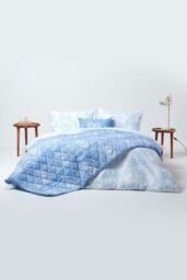Homescapes French Toile Patterned Duvet Cover Set in Blue - Size: Single - thumbnail 3