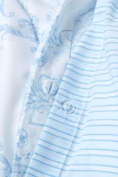 Homescapes French Toile Patterned Duvet Cover Set in Blue - Size: Single - thumbnail 4