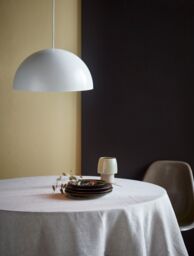 Nordlux Modern Indoor Pendant Light White Metal E27 Dome Shade - Mains Powered, IP20 40cm - thumbnail 5