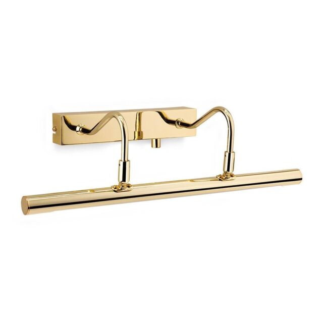 Netlighting LED 1 Light Picture Wall Light c w Dimmer Switch Polished Brass in Gold
