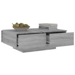 Berkfield Home Decorative Coffee Table Grey Sonoma 90x60x31 cm Engineered Wood - Size: 90 x 60 x 31 cm - thumbnail 8