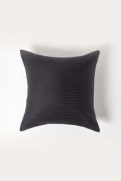 Homescapes Continental Pillowcase Egyptian Cotton 330 TC, 60 x 60 cm in Black - thumbnail 1