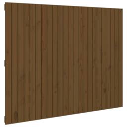Berkfield Home Wall Headboard Honey Brown 146.5x3x110 cm Solid Wood Pine - thumbnail 1