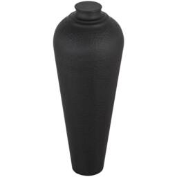 Lemon Pavilion Furniture and Decor Medium Hammered Vase with Lid - L31 x W31 x H80 cm - Matt Black Finish - thumbnail 2