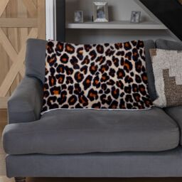 Benjamin Tate Design Print Of Leopard Skin Blanket in Natural - Size: 120 cm x 150 cm - thumbnail 2