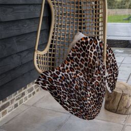 Benjamin Tate Design Print Of Leopard Skin Blanket in Natural - Size: 120 cm x 150 cm - thumbnail 4