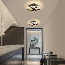 COMELY Ceiling Light Square Modern LED, Small Ceiling Lamp, 22W, 3000K, Black - thumbnail 3