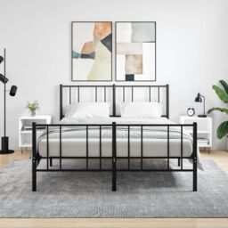 Berkfield Home Bedside Cabinets 2 pcs White 40x30x50 cm Engineered Wood - Size: 40 x 30 x 50 cm - thumbnail 1