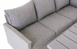 Mint Outdoor Stockholm Outdoor Lounge Set- 6 Seats Removable Cushions Garden Rattan- Grey - thumbnail 4