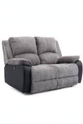More4Homes Postana Electric Recliner Jumbo Cord 2+3 Seater Sofa Set in Grey - thumbnail 4