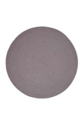 Homescapes Handmade Woven Braided Oval Rug in Grey - Size: 110 cm x 170 cm - thumbnail 4
