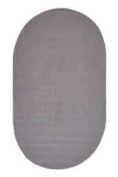 Homescapes Handmade Woven Braided Oval Rug in Grey - Size: 110 cm x 170 cm - thumbnail 2