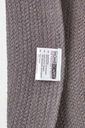 Homescapes Handmade Woven Braided Oval Rug in Grey - Size: 110 cm x 170 cm - thumbnail 6