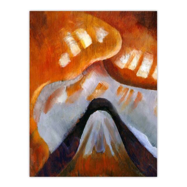 "Artery8 Mountain & Sky Abstract Landscape Dove Wall Art Poster Print - Size: W18"" x H24""" - image 1