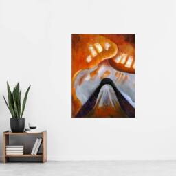 "Artery8 Mountain & Sky Abstract Landscape Dove Wall Art Poster Print - Size: W18"" x H24""" - thumbnail 4