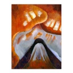 "Artery8 Mountain & Sky Abstract Landscape Dove Wall Art Poster Print - Size: W18"" x H24""" - thumbnail 1