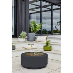 Lemon Pavilion Furniture and Decor Solis Large Water Feature with Light Display - Metal - L70xW70xH30 cm in Charcoal - thumbnail 2