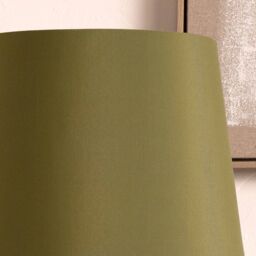 Ruma Sage Green Tapered Poly Cotton Lampshade for Table Lamps & Floor Lamps - Size: 14 inches - thumbnail 2