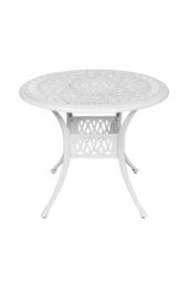 Garden Sanctuary Vintage Round Cast Aluminum Garden Bistro Table in Beige - thumbnail 3
