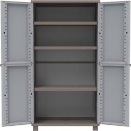 Havendro 2 Door Storage Cabinet with 3 Internal Shelves in Grey - thumbnail 3