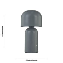 First Choice Lighting Christina - Grey LED Rechargeable Touch Table Lamps Twin Pack - thumbnail 7