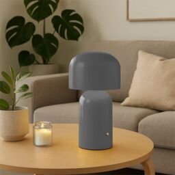First Choice Lighting Christina - Grey LED Rechargeable Touch Table Lamps Twin Pack - thumbnail 6