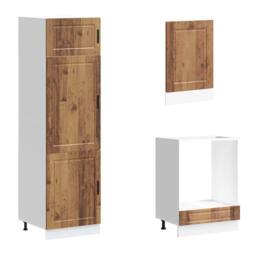 Berkfield Home Elegant 7 Piece Kitchen Cabinet Set Kalmar Old Wood Engineered Wood in Brown - thumbnail 5