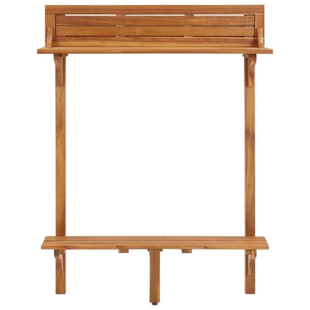 Berkfield Home Decorative Balcony Bar Table 90x37x122.5 cm Solid Acacia Wood in Brown - image 1