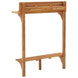 Berkfield Home Decorative Balcony Bar Table 90x37x122.5 cm Solid Acacia Wood in Brown - thumbnail 5