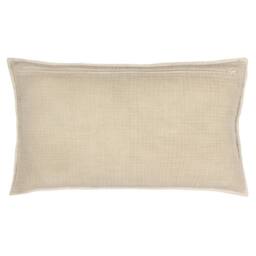 Yard Ribble 100% Cotton Acid Wash Cushion in Natural - Size: 40 cm x 60 cm - thumbnail 2
