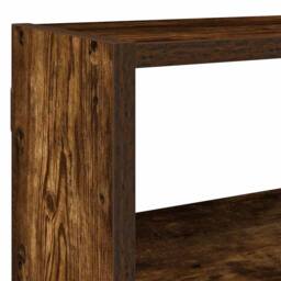 Berkfield Home Wall Cube Shelf 7 Compartments Smoked Oak Engineered Wood in Brown - thumbnail 7