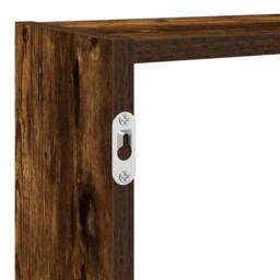 Berkfield Home Wall Cube Shelf 7 Compartments Smoked Oak Engineered Wood in Brown - thumbnail 8