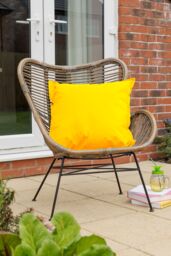 Snug City Waterproof Outdoor Garden Patio Cushion Cover & Inner Square Pack Of 4 in Yellow - Size: 60 cm x 60 cm - thumbnail 2