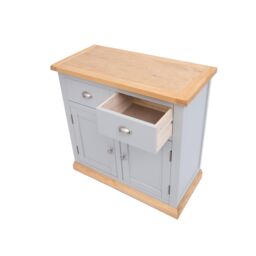 Cabinet Bits Bomporto Light Grey 2 Drawer 2 Door Sideboard Chrome Cup Handle - thumbnail 2