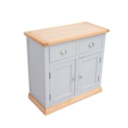 Cabinet Bits Bomporto Light Grey 2 Drawer 2 Door Sideboard Chrome Cup Handle - thumbnail 4