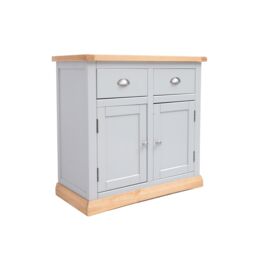 Cabinet Bits Bomporto Light Grey 2 Drawer 2 Door Sideboard Chrome Cup Handle - thumbnail 3