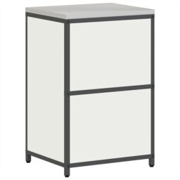 Berkfield Home Kitchen Storage Cabinet with Shelf with Storage with Door White Steel - thumbnail 8