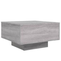 Berkfield Home Coffee Table with LED Lights Grey Sonoma 55x55x31 cm - Size: 55 x 55 x 31 cm - thumbnail 3