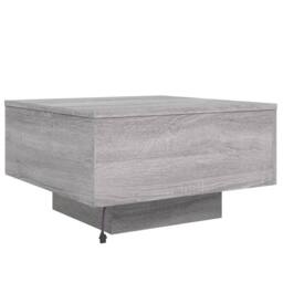 Berkfield Home Coffee Table with LED Lights Grey Sonoma 55x55x31 cm - Size: 55 x 55 x 31 cm - thumbnail 9