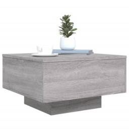 Berkfield Home Coffee Table with LED Lights Grey Sonoma 55x55x31 cm - Size: 55 x 55 x 31 cm - thumbnail 6