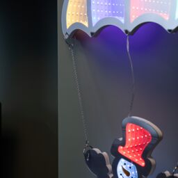 Samuel Alexander 60cm LED Infinity Christmas Light Hanging Parachute with Snowman Decoration - thumbnail 8