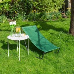 Harbour Housewares Folding Beach Loungers - Matt Black - Pack of 2 in Green - thumbnail 4