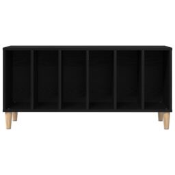 Berkfield Home Record Cabinet Black Oak 100x38x48 cm Engineered Wood - Size: 100 x 38 x 48 cm - thumbnail 6
