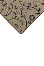 JVL Elegance Range Indoor Machine Washable Doormat 50 x 75 cm Trailing Flowers in Beige - Size: 50 cm x 75 cm - thumbnail 4