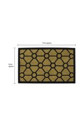 JVL Woven Coir Tuffscrape Doormat 45x75cm Geometric in Natural - Size: 45 cm x 75 cm - thumbnail 5