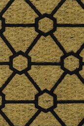 JVL Woven Coir Tuffscrape Doormat 45x75cm Geometric in Natural - Size: 45 cm x 75 cm - thumbnail 3